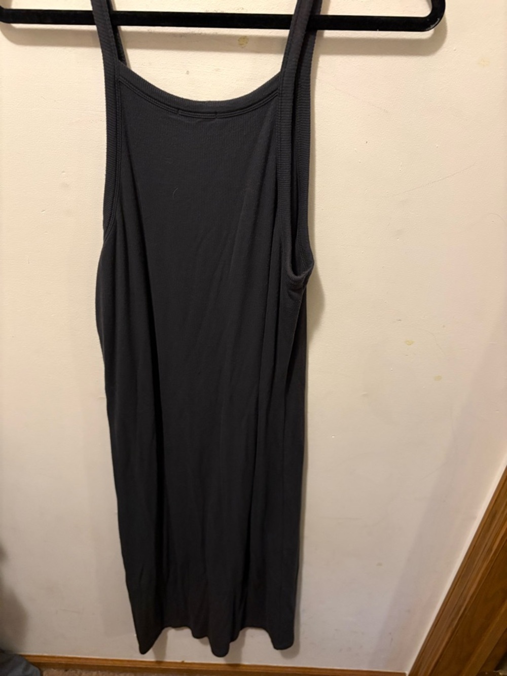 ATM ribbed modal tank midi dress charcoal XL - Picture 6 of 6